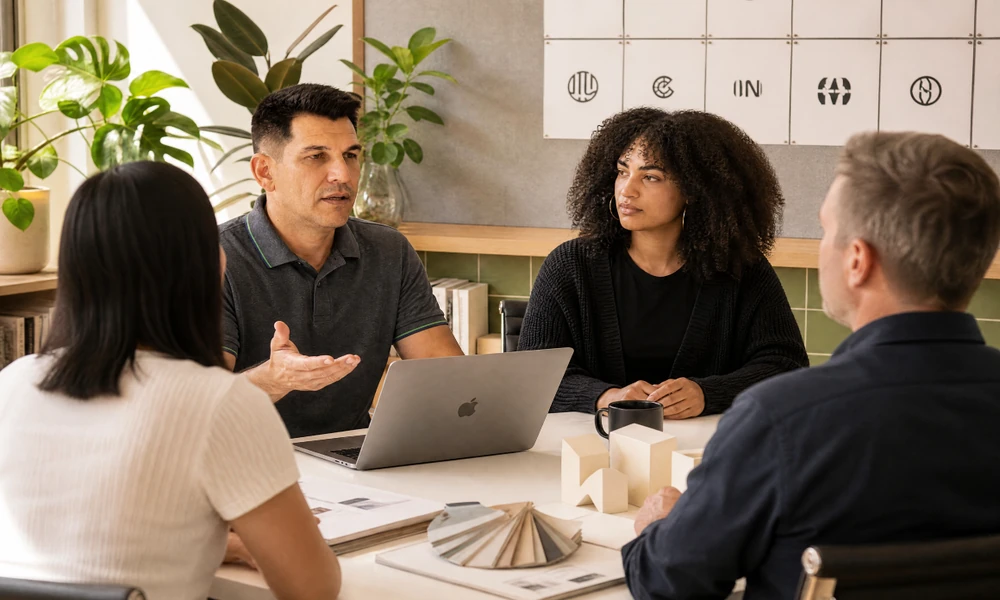 When should a fintech startup engage a creative agency for product work?